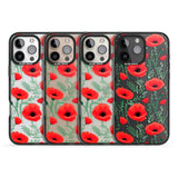 iPhone 16 Pro Max Poppy Garden Black Impact Phone Case