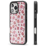 iPhone 16 Pro Max Pink Flowers & Blossoms Transparent Design Black Impact Phone Case