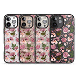 iPhone 16 Pro Max Floral Menagerie Transparent Design Black Impact Phone Case