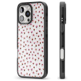 iPhone 16 Pro Max Small Pink Blossoms Transparent Design Black Impact Phone Case