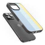 iPhone 16 Pro Max Abstract Grid Blue & Yellow Black Impact Phone Case