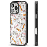 Floral Candy Black Impact Phone Case for iPhone 16 Pro, iPhone 16 Pro Max