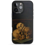 Still Life of Three Skulls Black Impact Phone Case for iPhone 16 Pro, iPhone 16 Pro Max