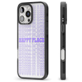 iPhone 16 Pro Max Happy Place (Purple) Black Impact Phone Case + Magsafe