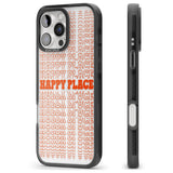 iPhone 16 Pro Max Happy Place (Orange) Black Impact Phone Case + Magsafe