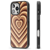 iPhone 16 Pro Max Latte Heart Illusion Black Impact Phone Case