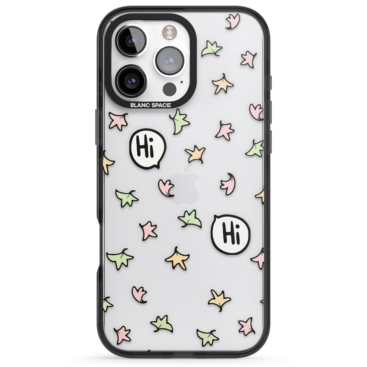 iPhone 16 Pro Max Heartstopper Leaves Pattern Black Impact Phone Case