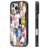 iPhone 16 Pro Max Colourful Horse Pattern Black Impact Phone Case