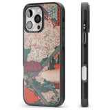 iPhone 16 Pro Max Vintage Japanese Illustrations Japanese City Black Impact Phone Case