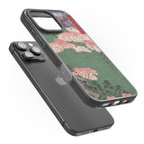 iPhone 16 Pro Max Japanese Illustration Cherry Blossom Forest Black Impact Phone Case