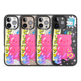 iPhone 16 Pro Max Kawaii Pink Bear Collage Clear Impact Phone Case + Magsafe