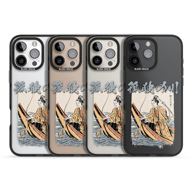 Japanese River Black Impact Phone Case for iPhone 16 Pro, iPhone 16 Pro Max