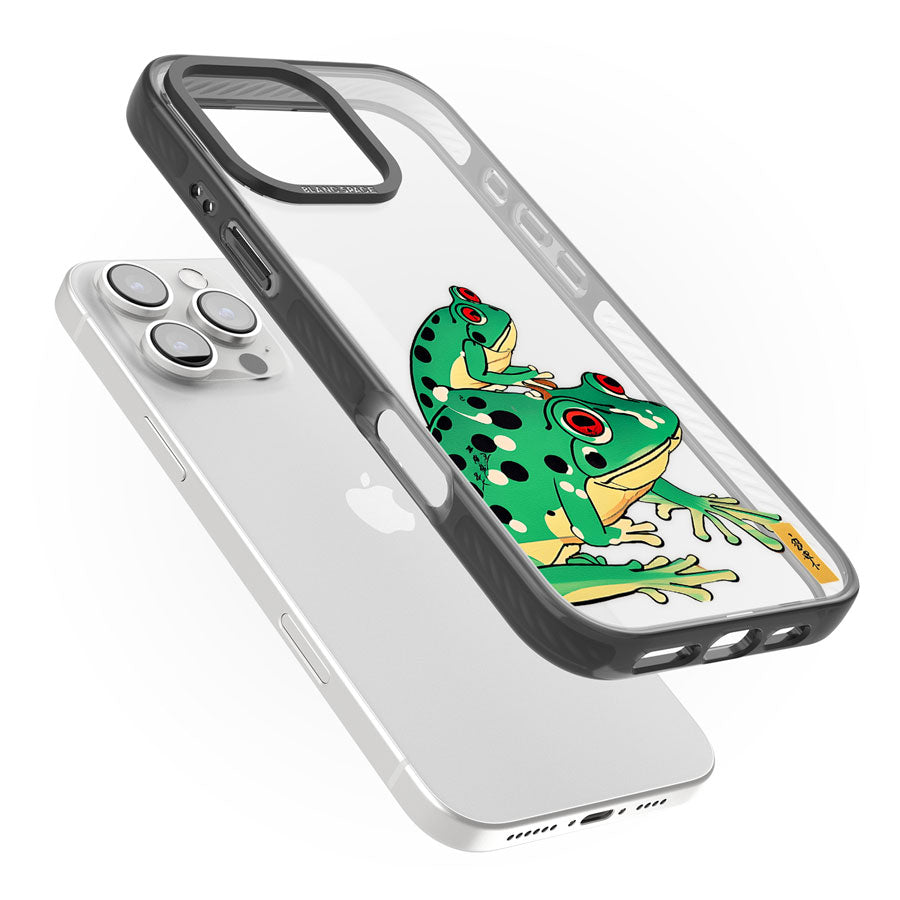 Matsumoto Hoji Frog Green Black Impact Phone Case for iPhone 16 Pro, iPhone 16 Pro Max