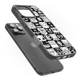 iPhone 16 Pro Max Checkerboard Heads Black Impact Phone Case