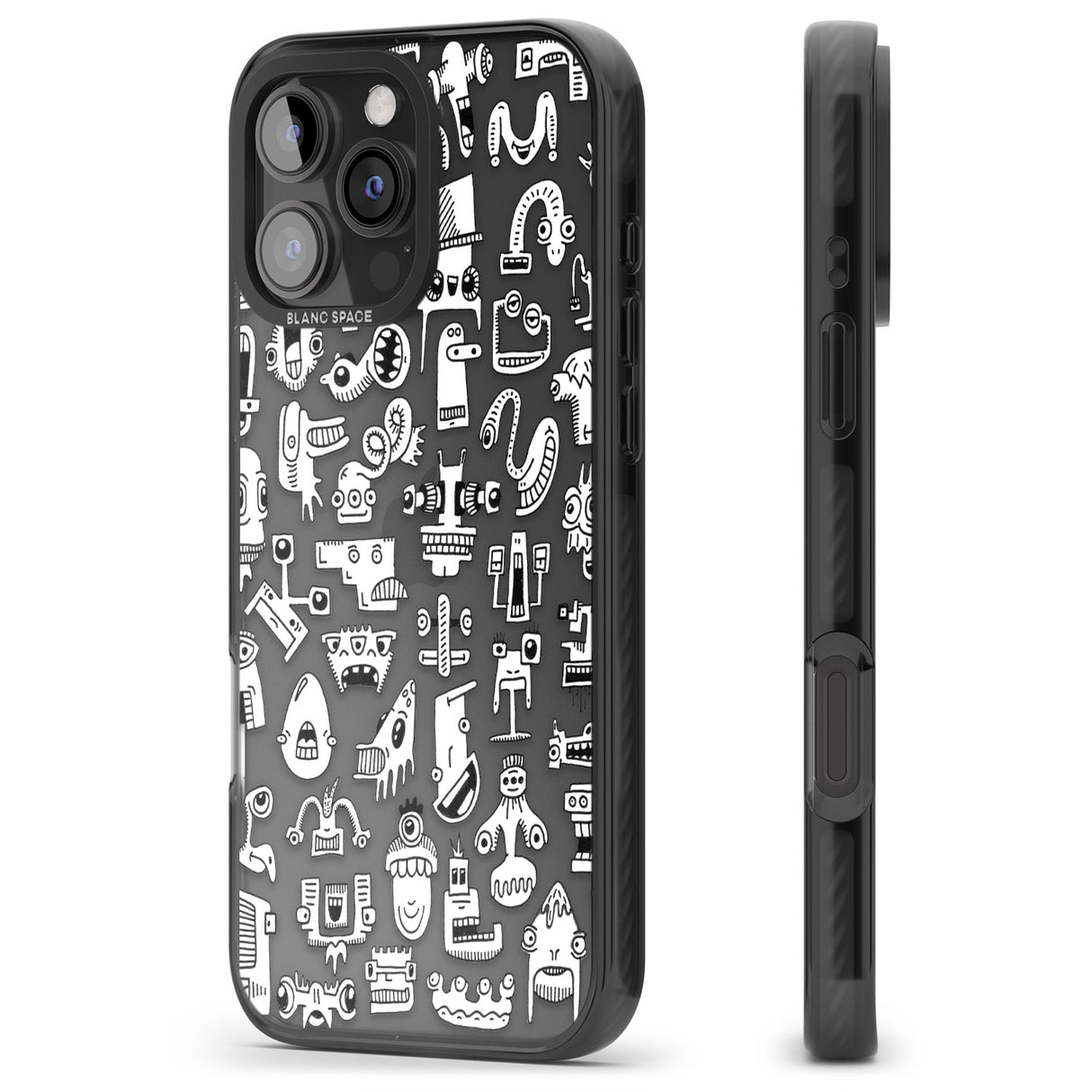 iPhone 16 Pro Max Weird Friends Black Impact Phone Case