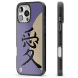 Vintage Japanese Kanji - Love Black Impact Phone Case for iPhone 16 Pro, iPhone 16 Pro Max