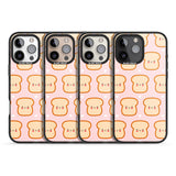 iPhone 16 Pro Max Bread Faces Kawaii Pattern Black Impact Phone Case