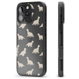 iPhone 16 Pro Max Adorable Dinosaurs Pattern (Clear) Black Impact Phone Case