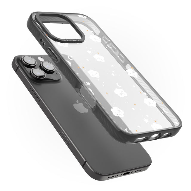 iPhone 16 Pro Max Stars & Clouds Black Impact Phone Case