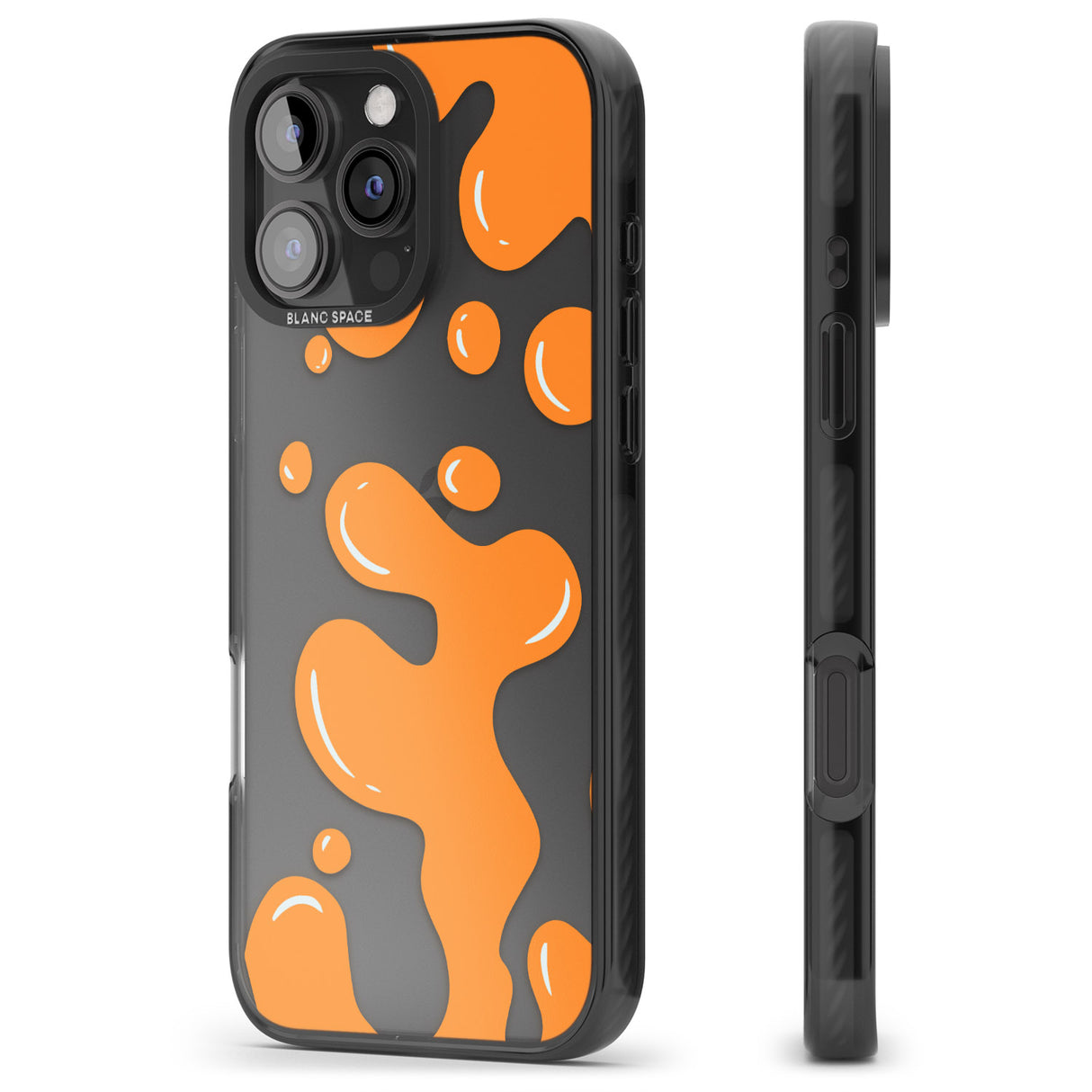 iPhone 16 Pro Max Orange Lava Lamp Black Impact Phone Case