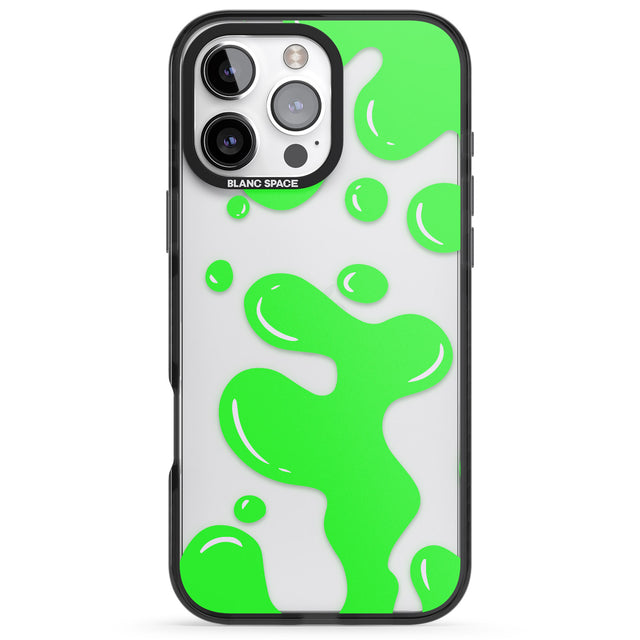 iPhone 16 Pro Max Green Lava Lamp Black Impact Phone Case