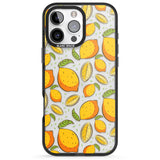 iPhone 16 Pro Max Lemon Pattern Black Impact Phone Case