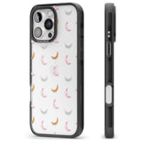 iPhone 16 Pro Max Colourful Crescent Moons Black Impact Phone Case