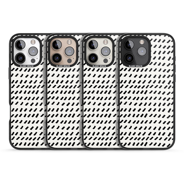 iPhone 16 Pro Max Hand Drawn Lines Pattern Black Impact Phone Case