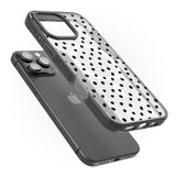 iPhone 16 Pro Max Messy Black Dot Pattern Black Impact Phone Case