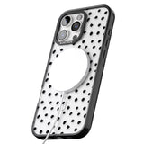 iPhone 16 Pro Max Messy Black Dot Pattern Black Impact Phone Case