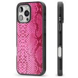 iPhone 16 Pro Max Pink Snakeskin Black Impact Phone Case