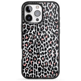 iPhone 16 Pro Max Light Pink Leopard Print - Transparent Black Impact Phone Case