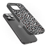 iPhone 16 Pro Max Light Pink Leopard Print - Transparent Black Impact Phone Case