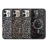 iPhone 16 Pro Max Light Pink Leopard Print - Transparent Black Impact Phone Case