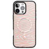 iPhone 16 Pro Max Horizontal Zebra Stripes Transparent Animal Print Black Impact Phone Case