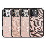 iPhone 16 Pro Max Horizontal Zebra Stripes Transparent Animal Print Black Impact Phone Case