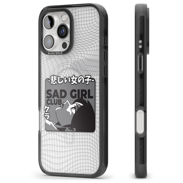 iPhone 16 Pro Max Sad Girl Club Black Impact Phone Case