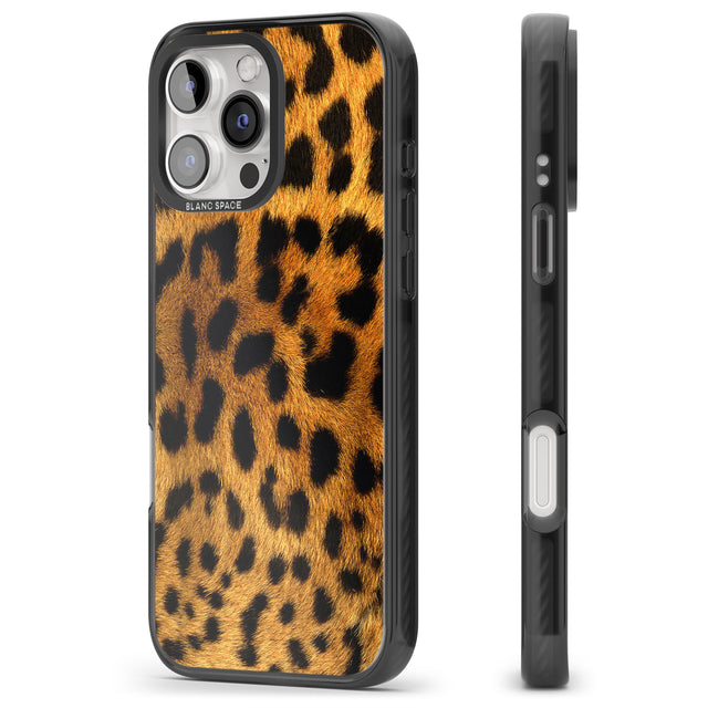 iPhone 16 Pro Max Leopard Print Black Impact Phone Case