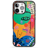 iPhone 16 Pro Max Abstract Butterfly Black Impact Phone Case