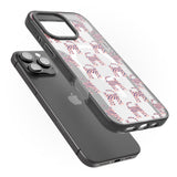 iPhone 16 Pro Max Pink and Blue Cat Pattern Black Impact Phone Case