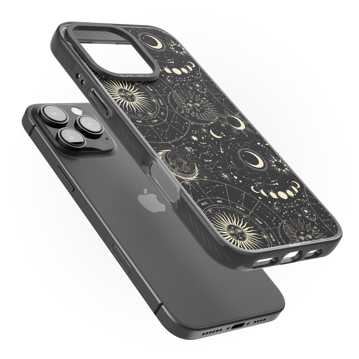 iPhone 16 Pro Max Suns, Moons & Star Signs Black Impact Phone Case