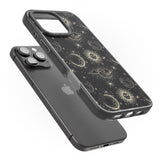 iPhone 16 Pro Max Large Suns, Moons & Clouds Astrological Black Impact Phone Case