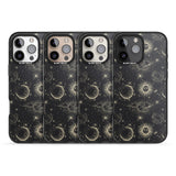 iPhone 16 Pro Max Large Suns, Moons & Clouds Astrological Black Impact Phone Case