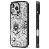 iPhone 16 Pro Max Transparent Suns & Zodiac Charts Black Impact Phone Case