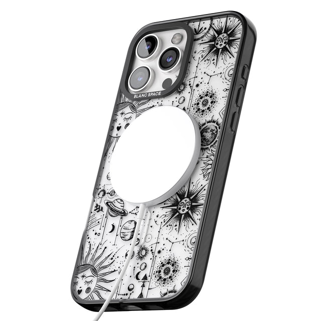 iPhone 16 Pro Max Suns & Planets Vintage Astrological Black Impact Phone Case