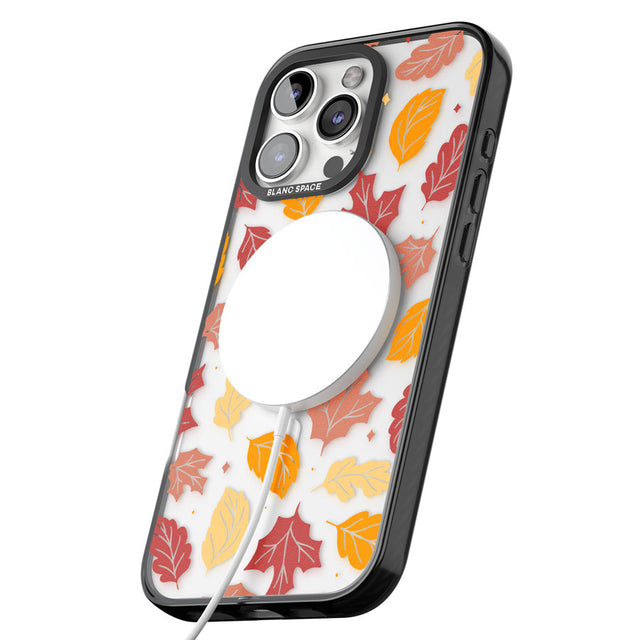 Autumn Leaves Black Impact Magsafe Phone Case for iPhone 16 Pro, iPhone 16 Pro Max