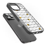 iPhone 16 Pro Max Sweet as Honey Patterns: Bees & Stripes (Clear) Black Impact Phone Case