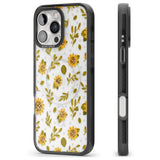 iPhone 16 Pro Max Sweet as Honey Patterns: Sunflowers (Clear) Black Impact Phone Case