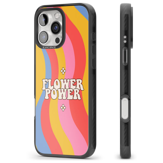 iPhone 16 Melting Flower Power Clear Impact Phone Case