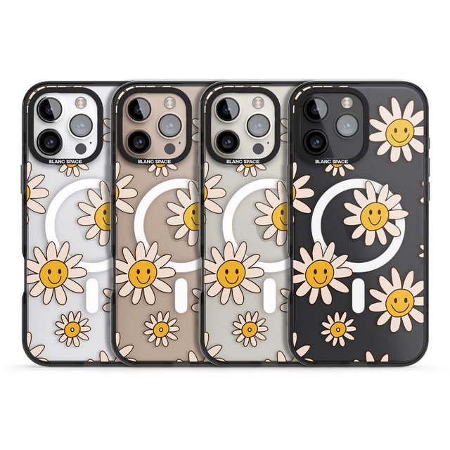 iPhone 16 Daisy Faces Clear Impact Phone Case